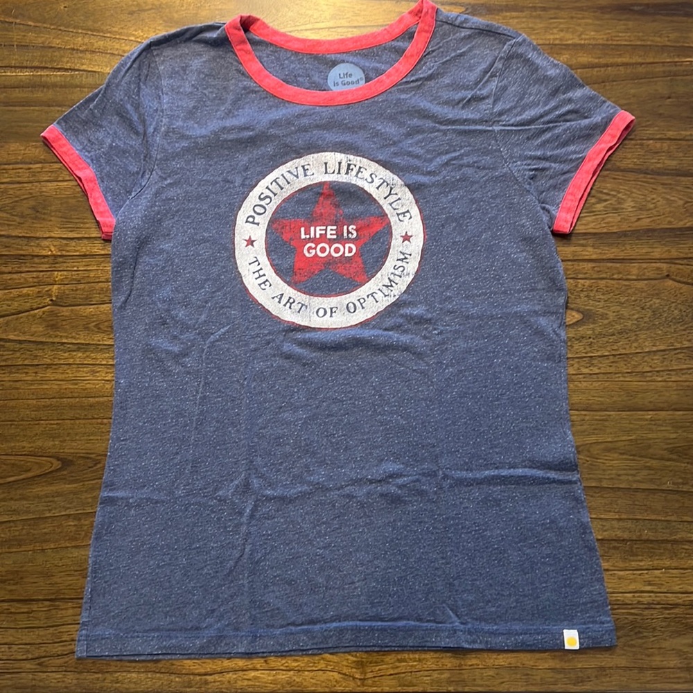 Life is Good Women’s T-shirt size medium vintage look